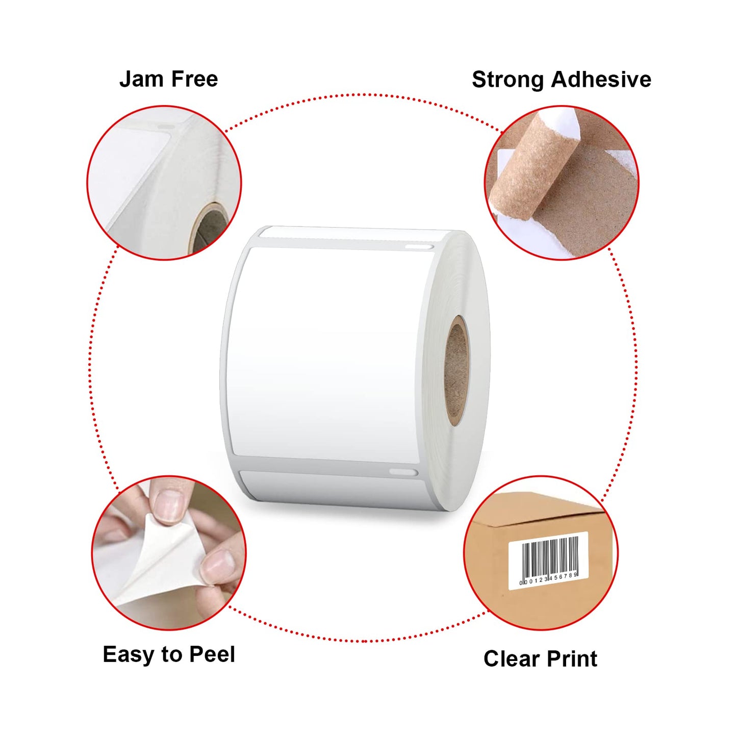 6400 Pcs 2-1/8" x 2-3/4" Labels Replacement Work with Dymo 30258 Shipping Labels (NOT FIT Dymo 550 & 5XL), Misofuki 16 Rolls Waterproof Direct Thermal Labels Used with Labelwriter 450, 450 Turbo, 4XL