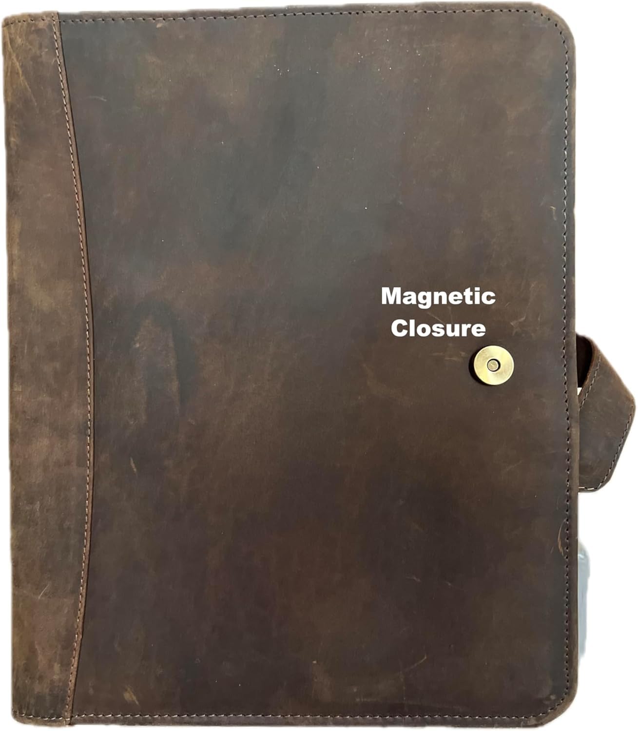 Leather Portfolio, Binder, Business Portfolio for Professionals, Leather Padfolio, Document Card Holder, Resume Folder, Business Padfolio for Men & Women (Founten Pen & Notepad Included)