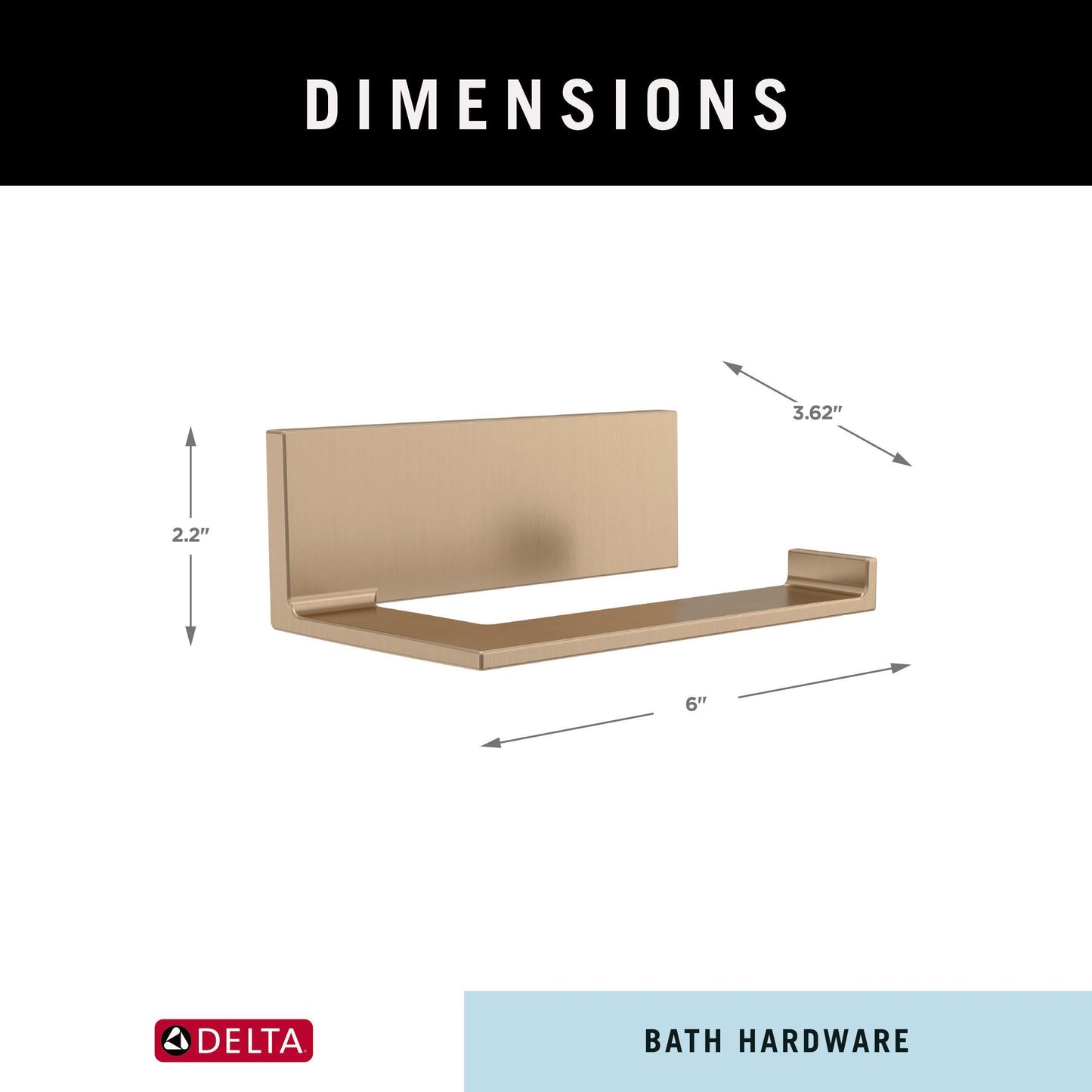 Delta Vero (1-Pack) Toilet Paper Holder Champagne Bronze Tissue Roll Holder for Bathroom Organization and Storage Single Post Toilet Tissue Holder Wall Bathroom Accessories 77750-CZ