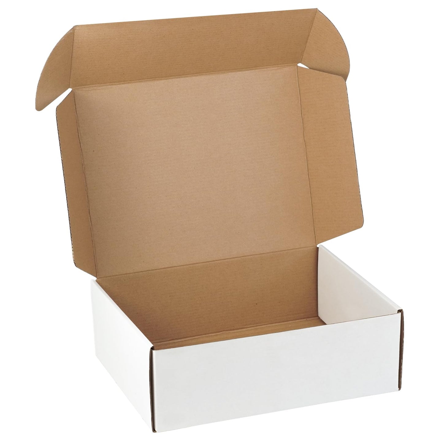 20 Pack 13"x10"x4" inch Shipping Boxes White Corrugated Cardboard Box for Small Business, Mailer, Shipping, and Packing
