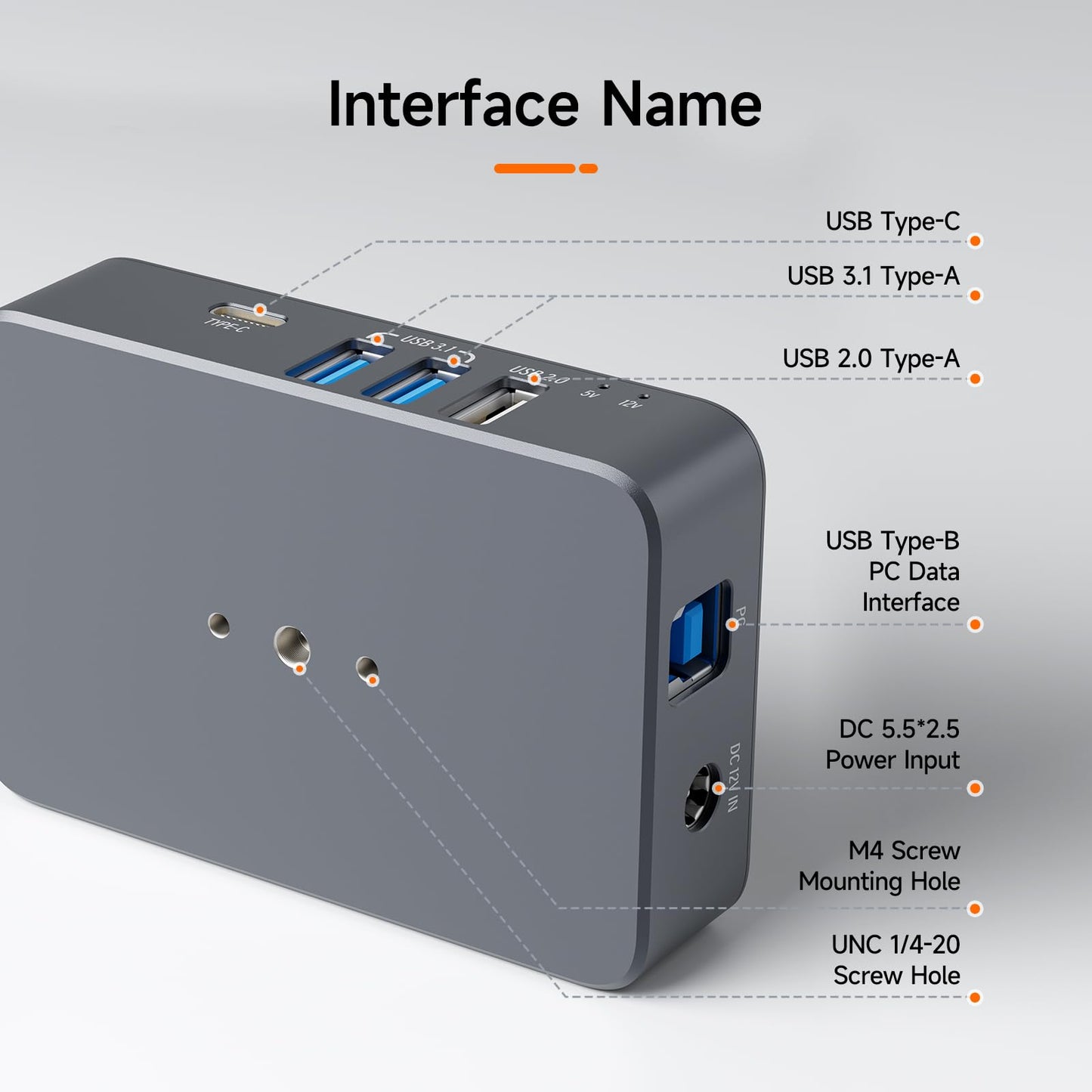 SVBONY SV241 Astronomy Telescope Power Adapter, Micro DC USB HUB Box, High-Speed Output and Type-C Interface, Compatibility with Various Power Sources, Integrated USB Hub for Outdoor Astrophotography