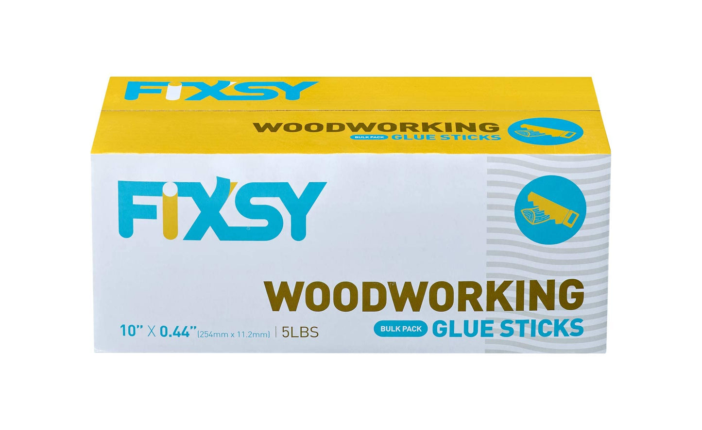 FIXSY Hot Glue Gun Sticks Woodworking, Multi Temp, Full Size 10" Long x .44" Diameter 7/16 11mm, 5LB Box Glue Stick, Approx. 90 Sticks- Compatible with Most Glue Guns