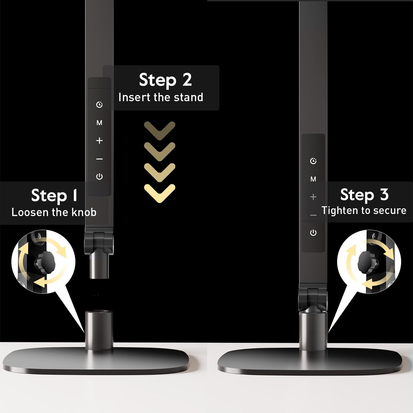 LED Desk Lamp for Home Office, Desk Light for Video Call, 3 Color Temperature 10 Brightness Computer Light, Dimmable Led Desk Light with Memory & Timer Func, Metal Swing Arm Table Lamp