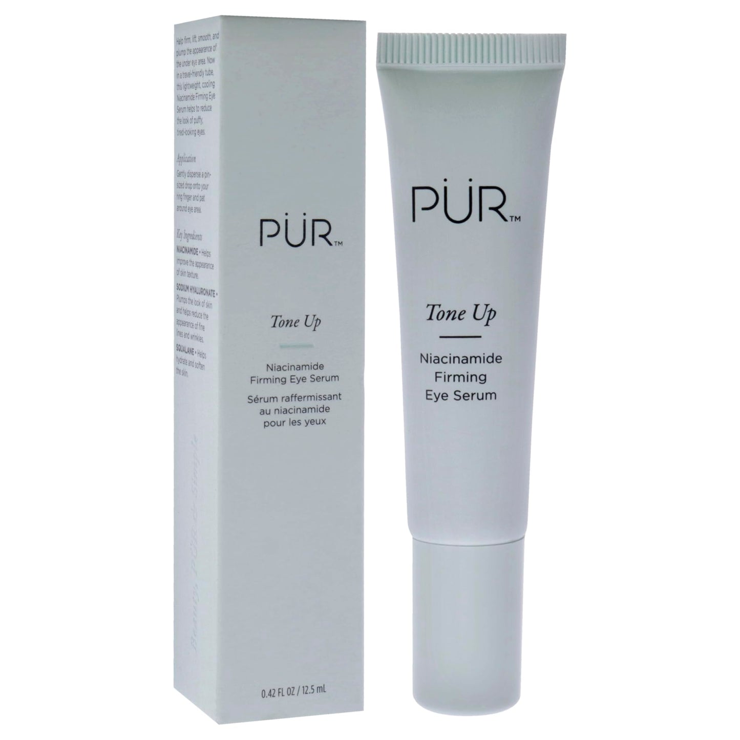 PÜR Beauty Tone Up Niacinamide Firming Eye Serum, Skin & Eye Serum for Morning and Night, Beauty Eye Serum, 0.42 fl oz/12.5ml