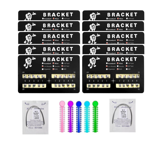 2BDENT Dental Braces Kit Orthodontic Metal Braces Kit, Orthodontic Ligature Ties Kit