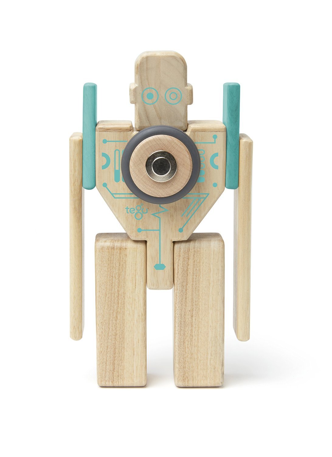 Tegu Magbot Magnetic Wooden Block Set, 1-99 years old, 9 piece
