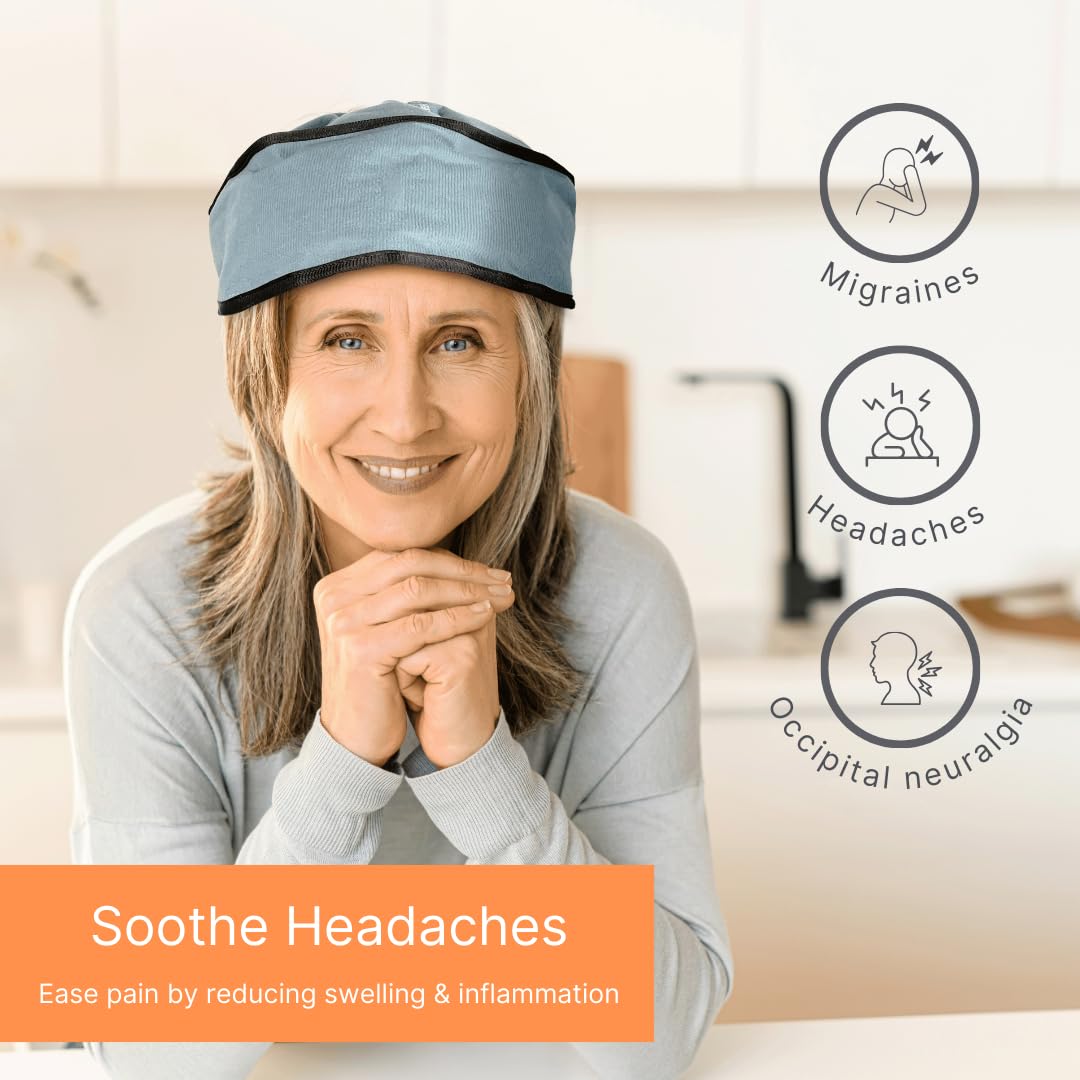 Cold Cap for Chemotherapy Patients by NatraCure - Essential for Any Chemo Care Package for Women or Men, Comfort Items Chemo Patients, Chemotherapy Must Haves for Women - 762-NC001- One Size
