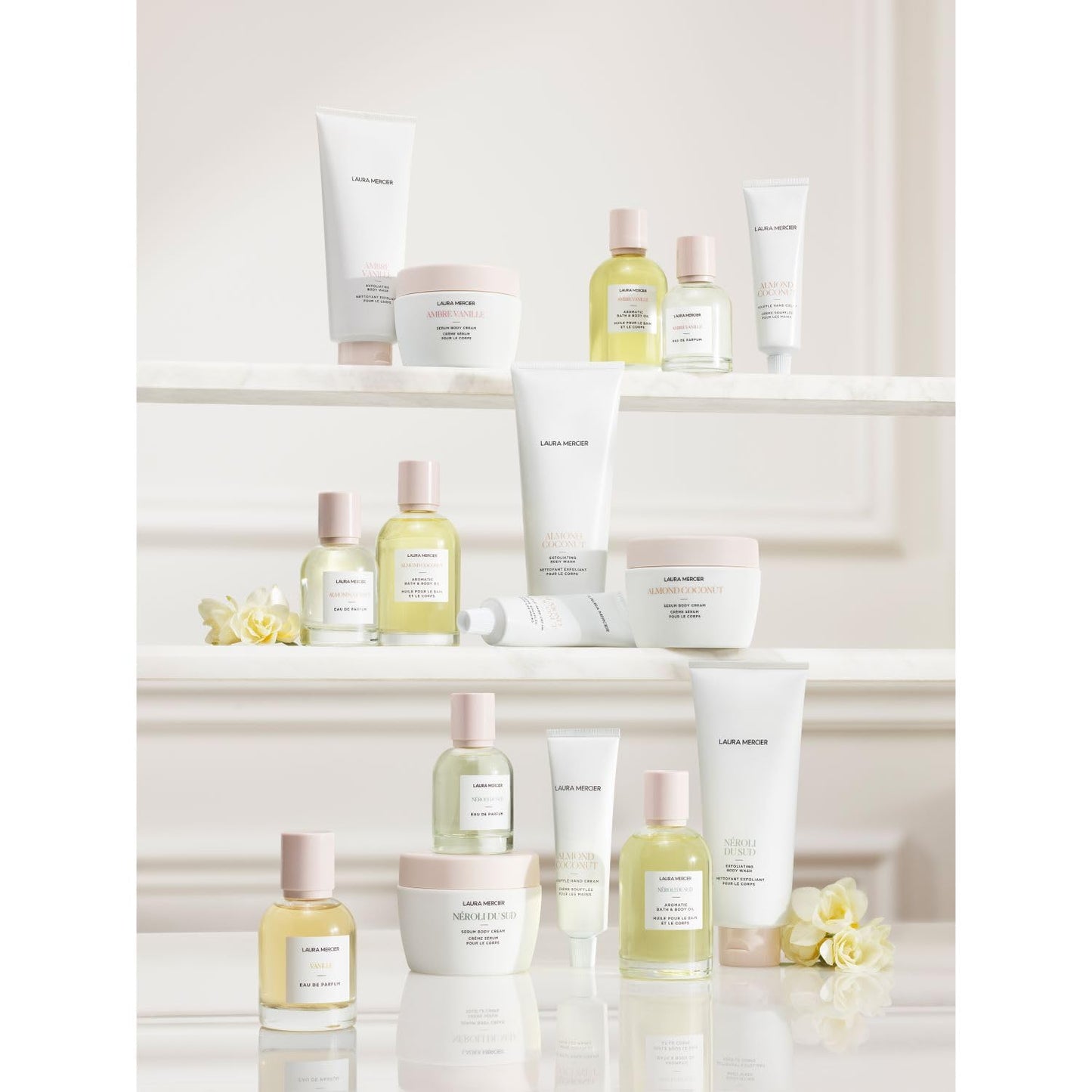 Laura Mercier Aromatic Bath & Body Oil, 48HR Hydration, Smooths, Softens and Brightens Skin, Luxurious, Almond Coconut