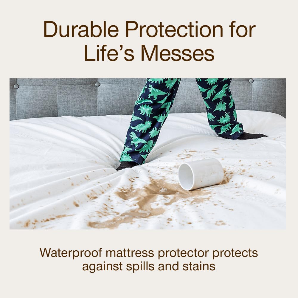 Coop Home Goods Ultra-Tech Waterproof Mattress Protector King, Smooth Top Mattress Pad, Waterproof Cover, Up to 18 Inches Deep, Machine Washable, Noiseless Comfort, King (78x80)