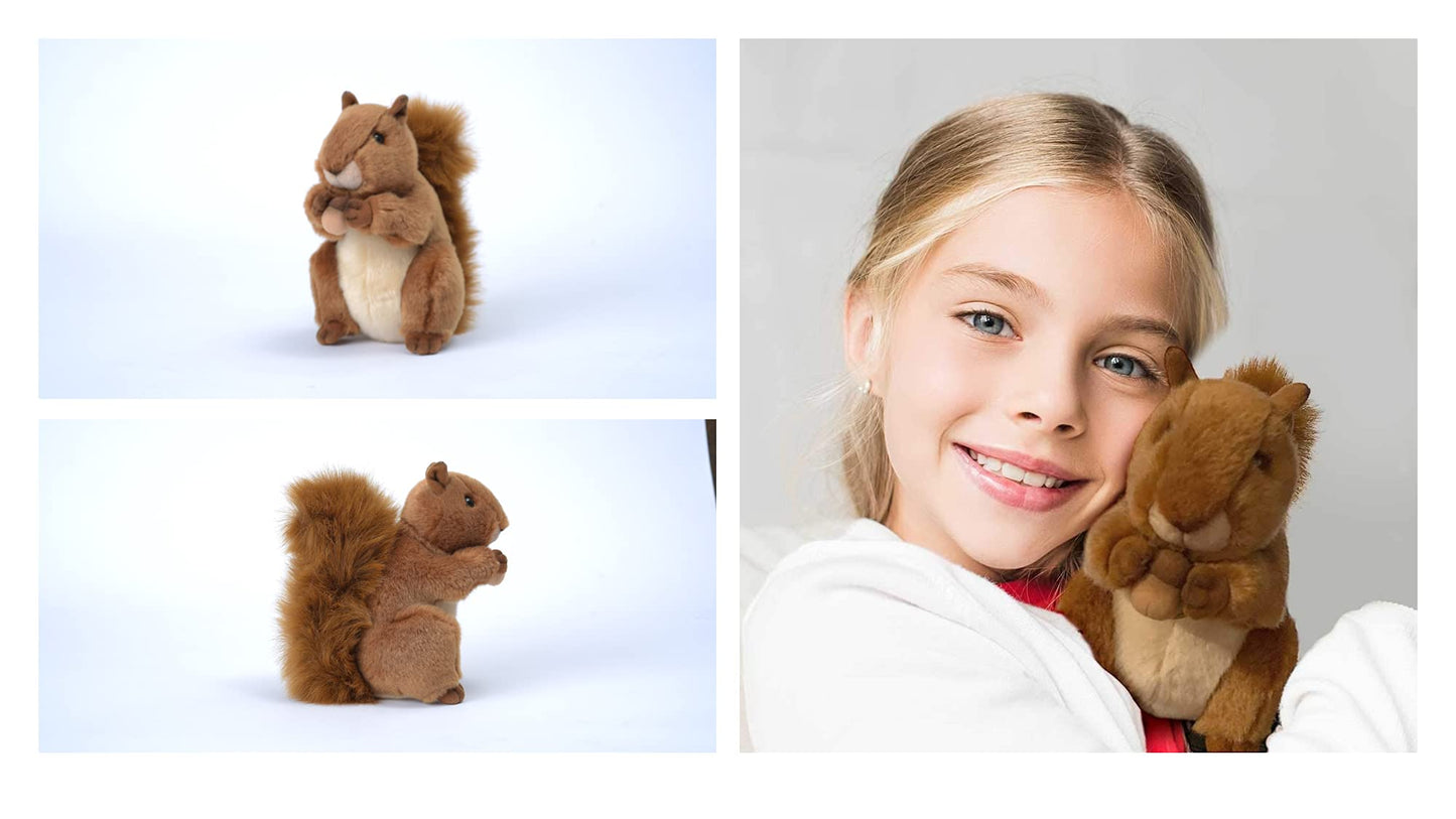 Aurora World Miyoni Squirrel Plush Set - 8" Realistic Stuffed Animals for Kids and Collectors (Red Squirrel)