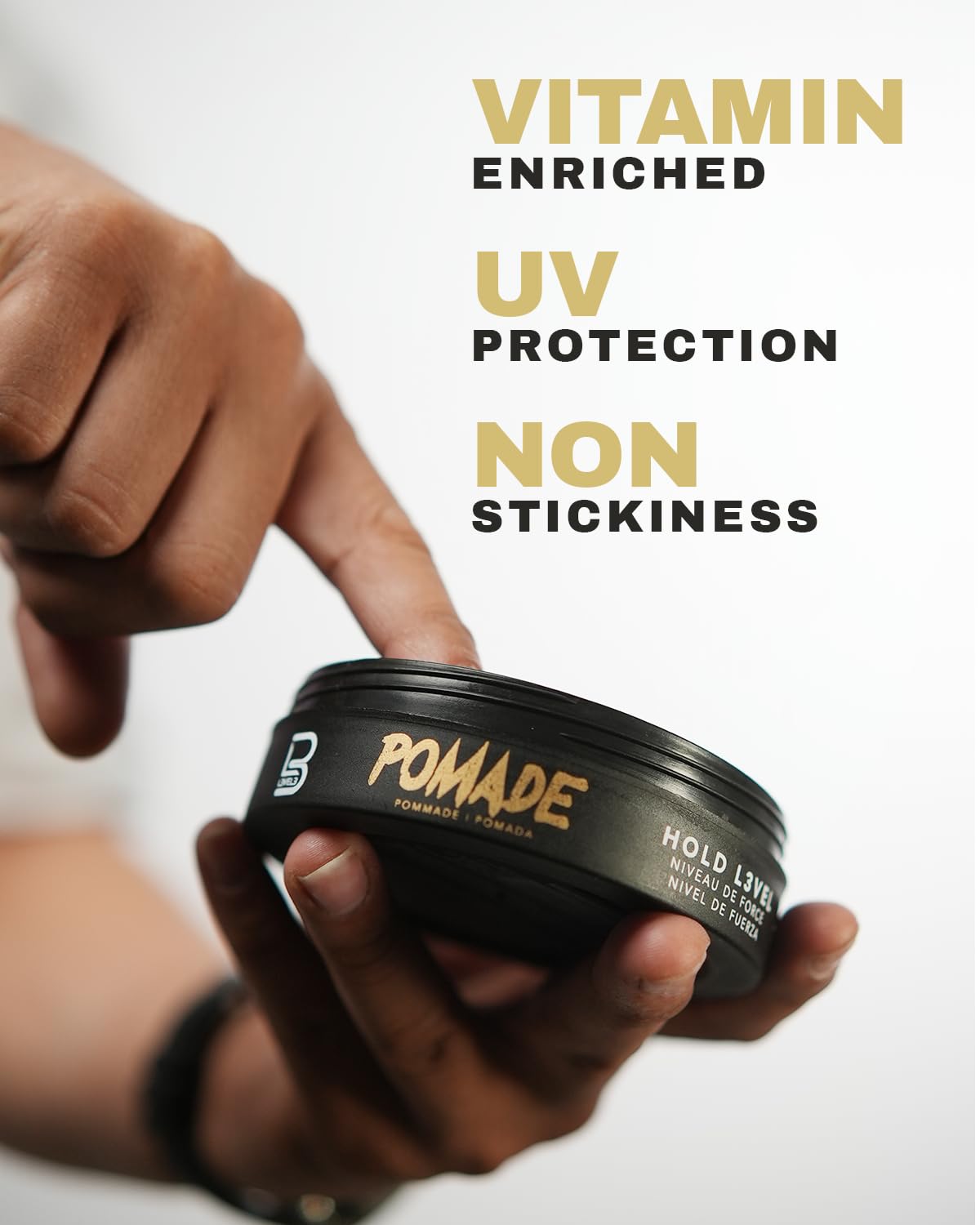 L3 Level 3 Pomade - Improves Hair Strength and Volume Long-Lasting Hold Infused with Keratin (3 Pack)