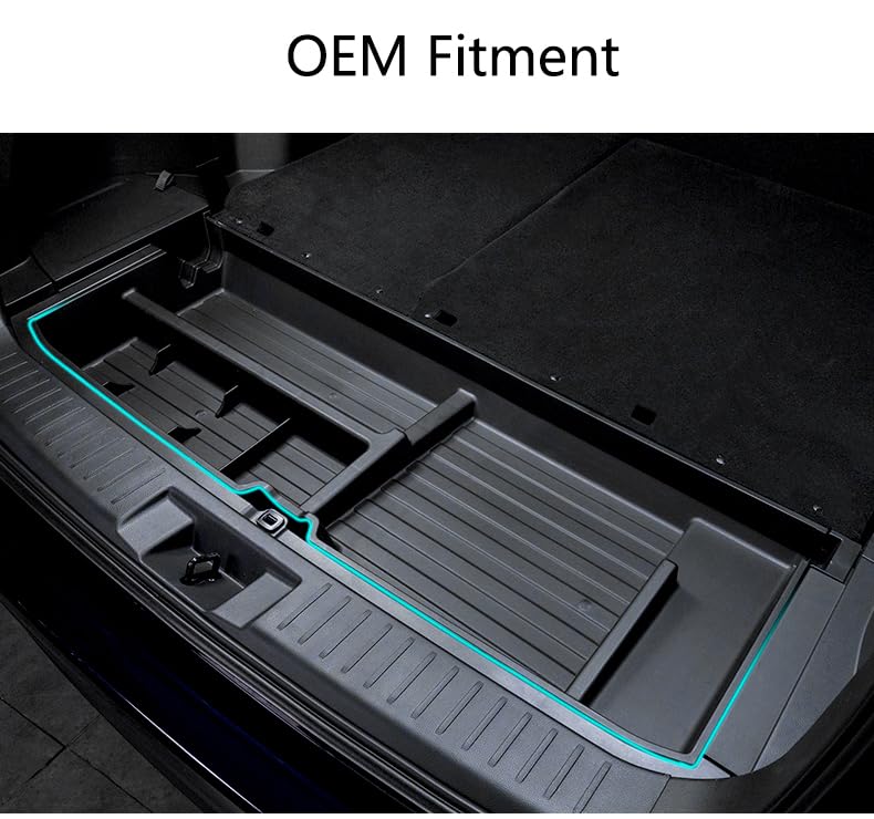 AutoQi For 2020-2026 Toyota Highlander Trunk Hidden Storage Box, SUV Insert Cargo Rear Hatch Organizer, Extra Space fits Highlander Under Cargo Floor Storage Bins Accessories