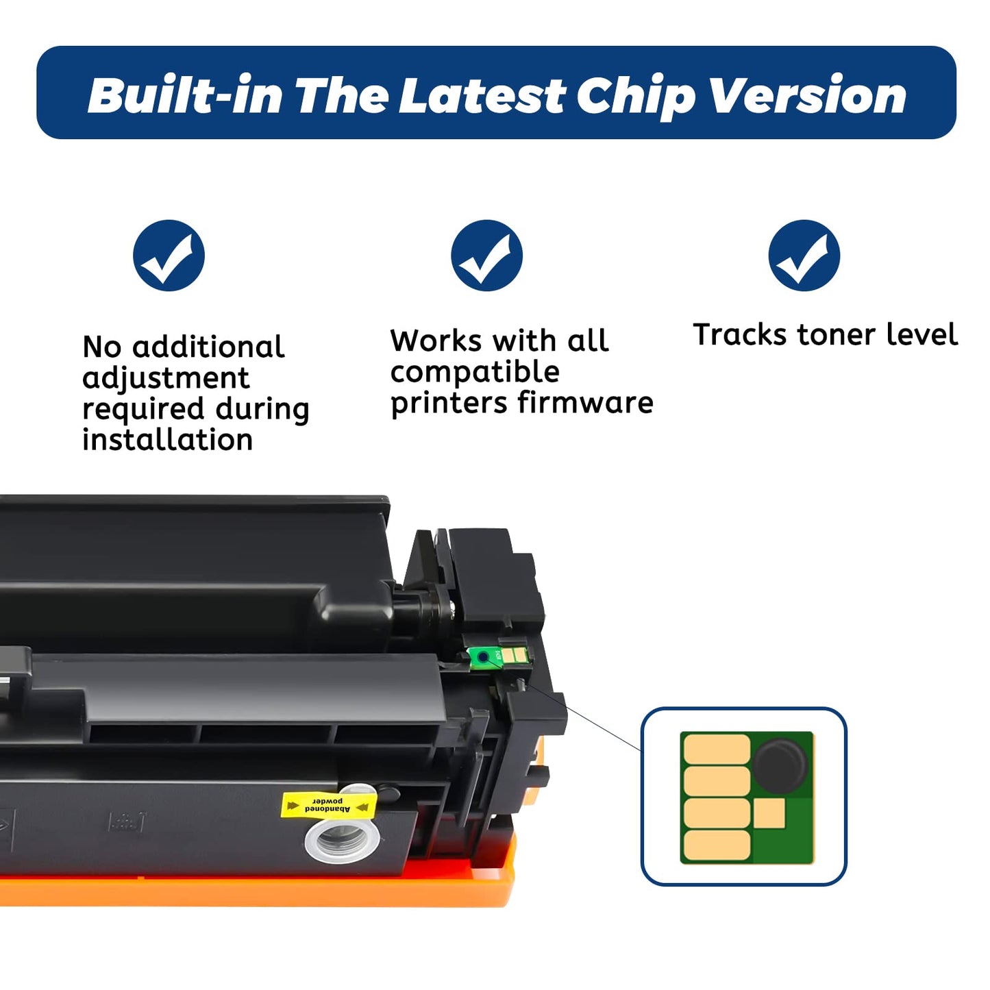 212A W2120A Black Toner Cartridge,Compatible Replacement for HP 212 A 212X W2120X, for Color Laserjet Enterprise M554 M555 Flow MFP M578 Printer, with Upgraded Chip,No Fading,No Streak