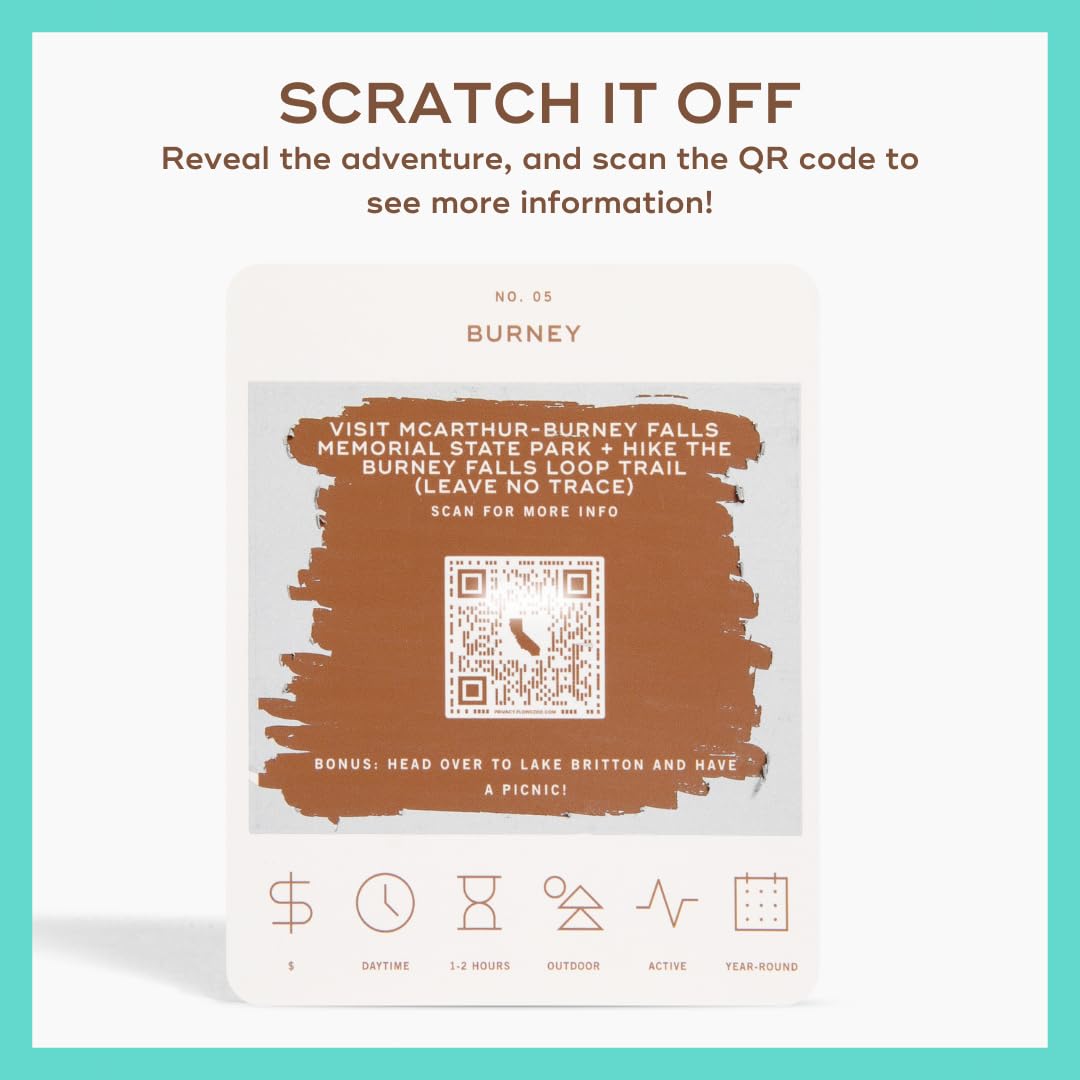 Reach International Outfitters California Adventure Bucket List: 50 Scratch-Off Cards for Outdoor Activities, Tourist Attractions, and Road Trips - Perfect Travel Gift and Guide for Exploring