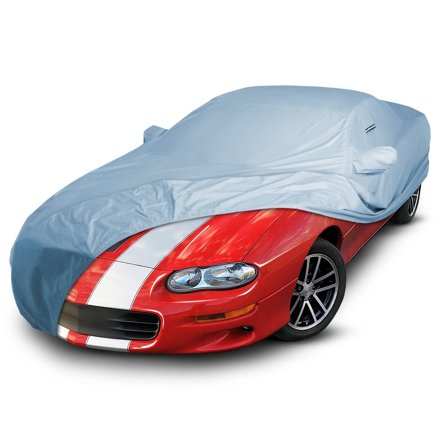 iCarCover Custom Car Cover Compatible with Camaro 1993-2002, Waterproof All-Weather Rain Snow UV Sun Protector Full Exterior Indoor Outdoor Car Covers, 1-Tone (Solid Gray)