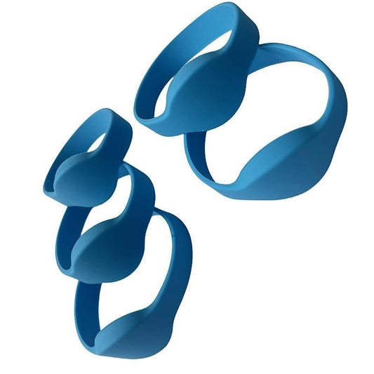 13.56MHZ ISO14443A RFID Bracelet Waterproof Silicone Wristband (Pack of 100) (Blue)