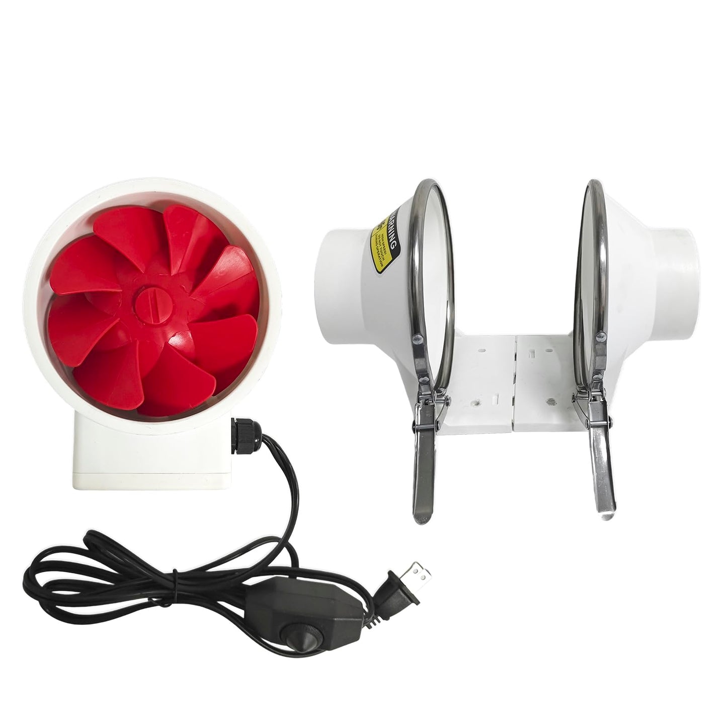Powerful 3 Inch Inline Duct Ventilation Fan AC Vent Blower Exhaust Fan w/ 1.5M Pipe, Enhanced Air Flow, Low Noise for 3D Printer Enclosure, Laser Engraver Cover,Resin, Greenhouse Ventilation Equipment