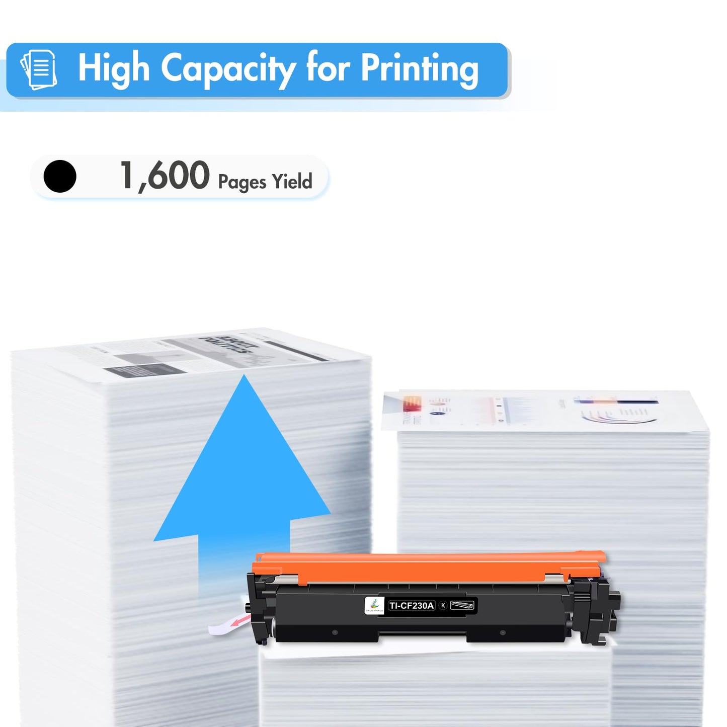 CF230A 30A Black Toner Cartridge Compatible Replacement for HP 30A CF230A 30X CF230X M227fdw for HP Laserjet Pro MFP M203dw M227fdn M203dn M227sdn M203d M227 M203 Series Printer (Black, 2-Pack)