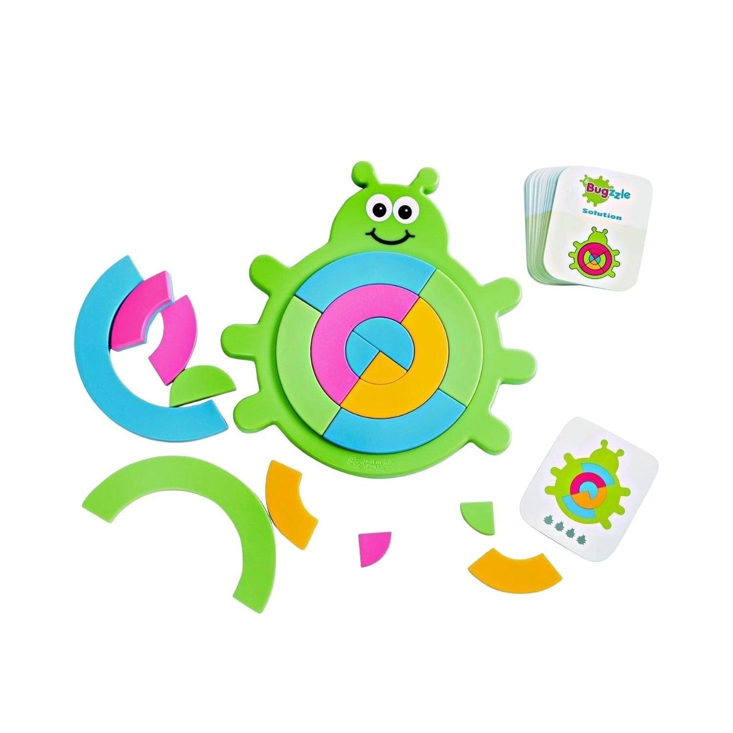 Fat Brain Toys Bugzzle Brainteasers - A Match the Picture Fraction Learning Puzzle Bug! for Ages 3 to 4