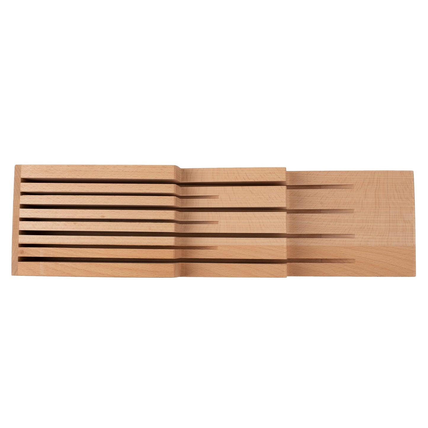 Shun Drawer Knife Tray, 7 Slot Wooden Knife Holder, Genuine Beechwood, Kitchen Storage for Professional and Home Chefs