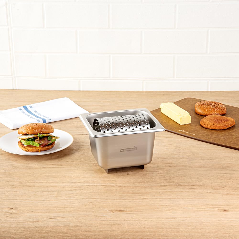 Restaurantware Met Lux Butter Spreader Roller 1 Durable Butter Wheel - Spreads Butter Evenly Raised Bottoms Stainless Steel Butter Roller For Griddle For Butter Sauces Or Oil