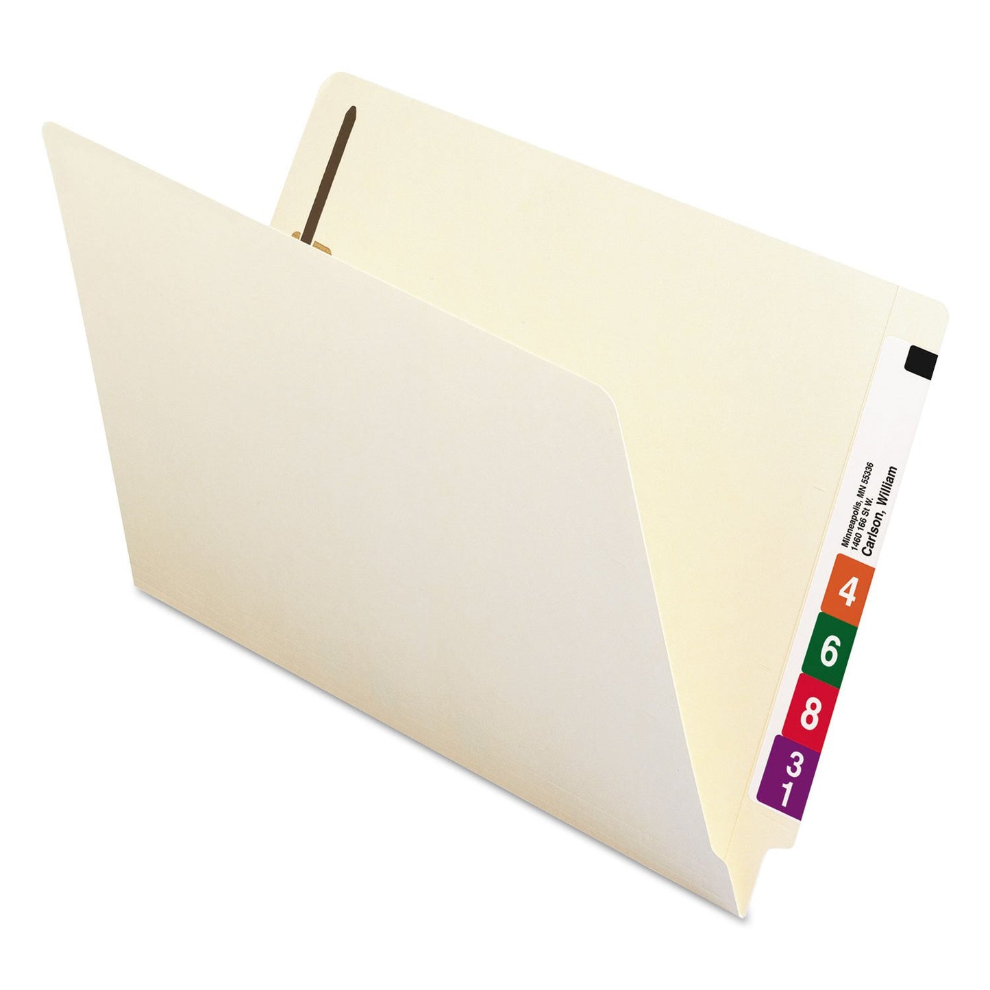 Smead End Tab Fastener File Folder, Shelf-Master Reinforced Straight-Cut, Legal Size, Manila, 50 per Box, 37115