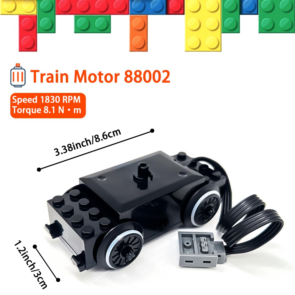 48Pcs Power Function Kit Set Motor Battery Infrared-Remote-Control Receiver Train Adjustable Speed Motor, Power Change Parts Compatible with mainbrands Technic-Parts