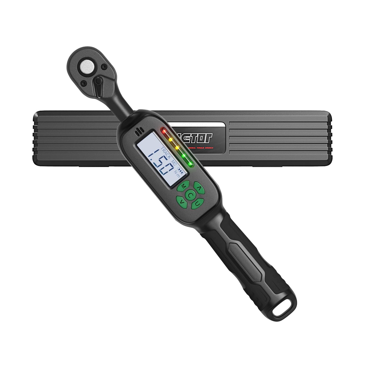 LLAVETOR Mini Torque Wrench Digital - 1/4-Inch Drive with Buzzer & LED, 13.2-265.5in.lb, High Precision Electronic Tool for Bike Repairs, Calibrated for Superior Performance