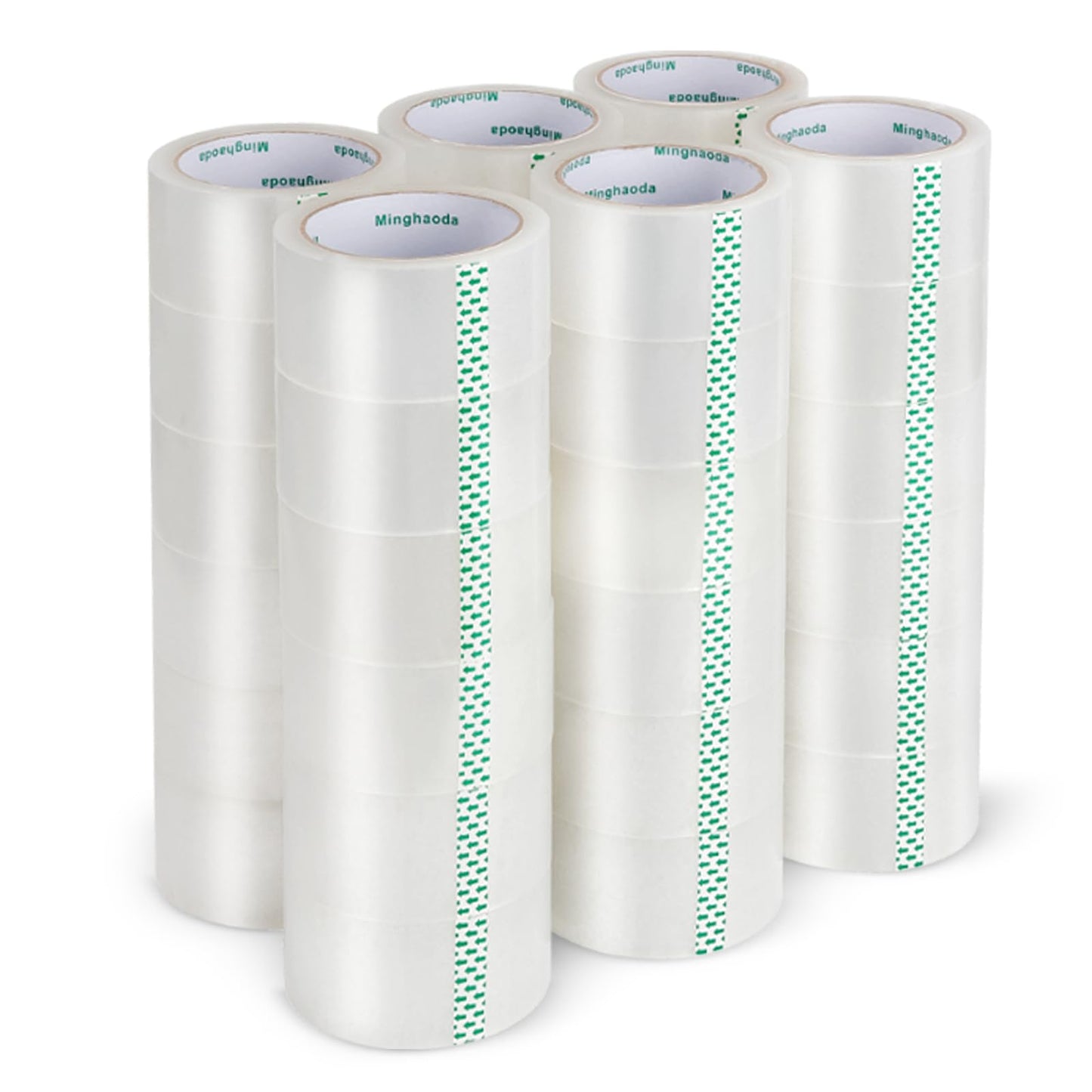 Minghaoda Clear Packing Tape (36 Rolls), Heavy Duty Packaging Tape for Shipping Packaging Moving Sealing, 2 inches Wide, 65 Yards Per Roll