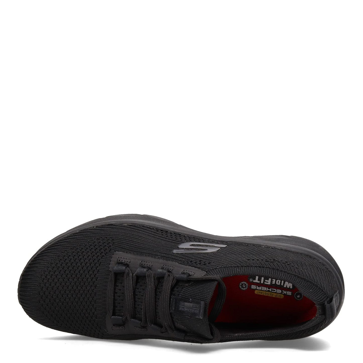 Skechers Women's Work Relaxed Fit: D'Lux Walker SR - Ozema Slip-On Sneakers, Black, 7.5 Wide
