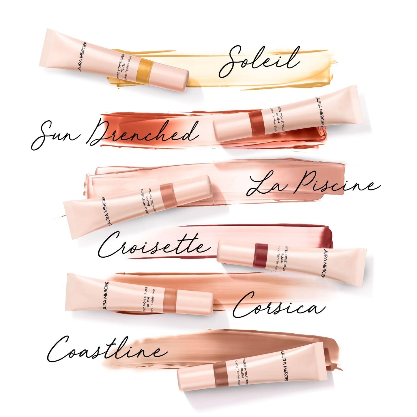 Laura Mercier Tinted Moisturizer Blush: Long Lasting Cream Blush, Lightweight, Buildable Coverage, 12 HR Hydrating Wear, Crème and Shimmer Finishes, Cheek Tint, La Piscine