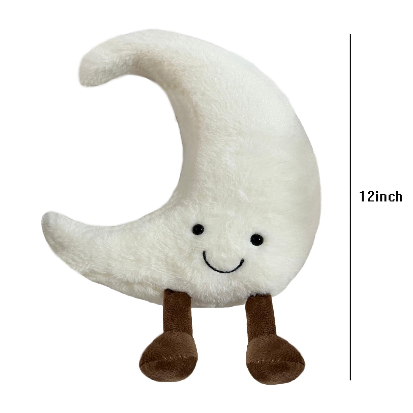 New Moon Sunshine Plush Toy Cute Smile Fun Filled Animal Pillow Soft Plush Toy for Children's Birthday Gift (Sun+Moon)