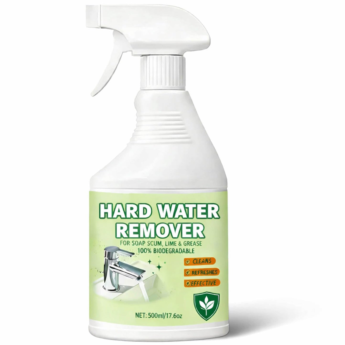 Joaouu Hard Water Remover, Cleaner for Shower, Glass, Toilet, Water Pipe, Tub & Sink 500 ml/17.6fl oz