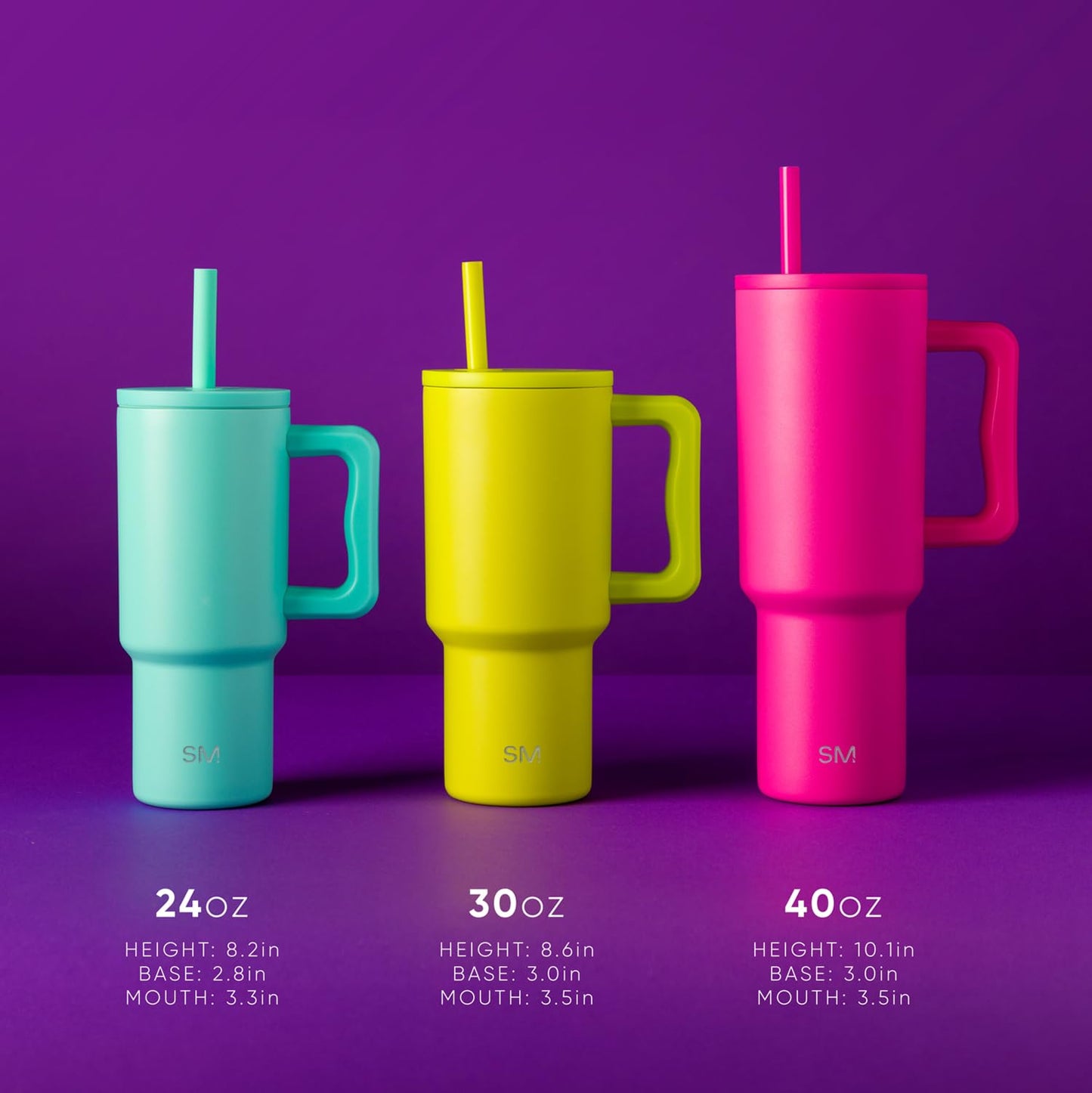 Simple Modern Disney Kids 24 oz Tumbler with Handle and Silicone Straw Lid | Spill Proof and Leak Resistant | Stainless Steel Bottle | Gift for Kids Boys Girls | Trek Collection | Princess Dreams