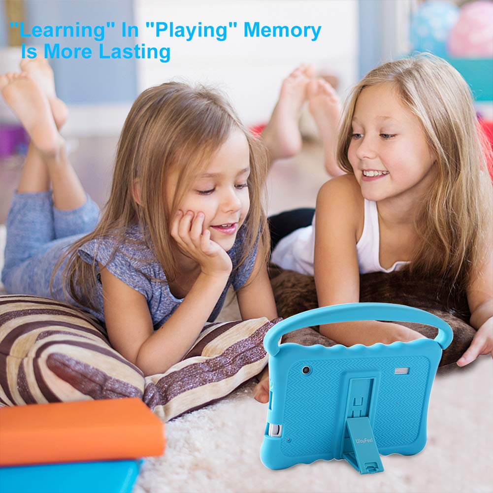 Kids Tablet 7 inch Toddler Tablet for Kids Edition Tablet with WiFi Dual Camera Children’s Tablet for Toddlers 32GB Android with Parental Controls Shockproof Case Tablet for kids ages 3-14(Blue）