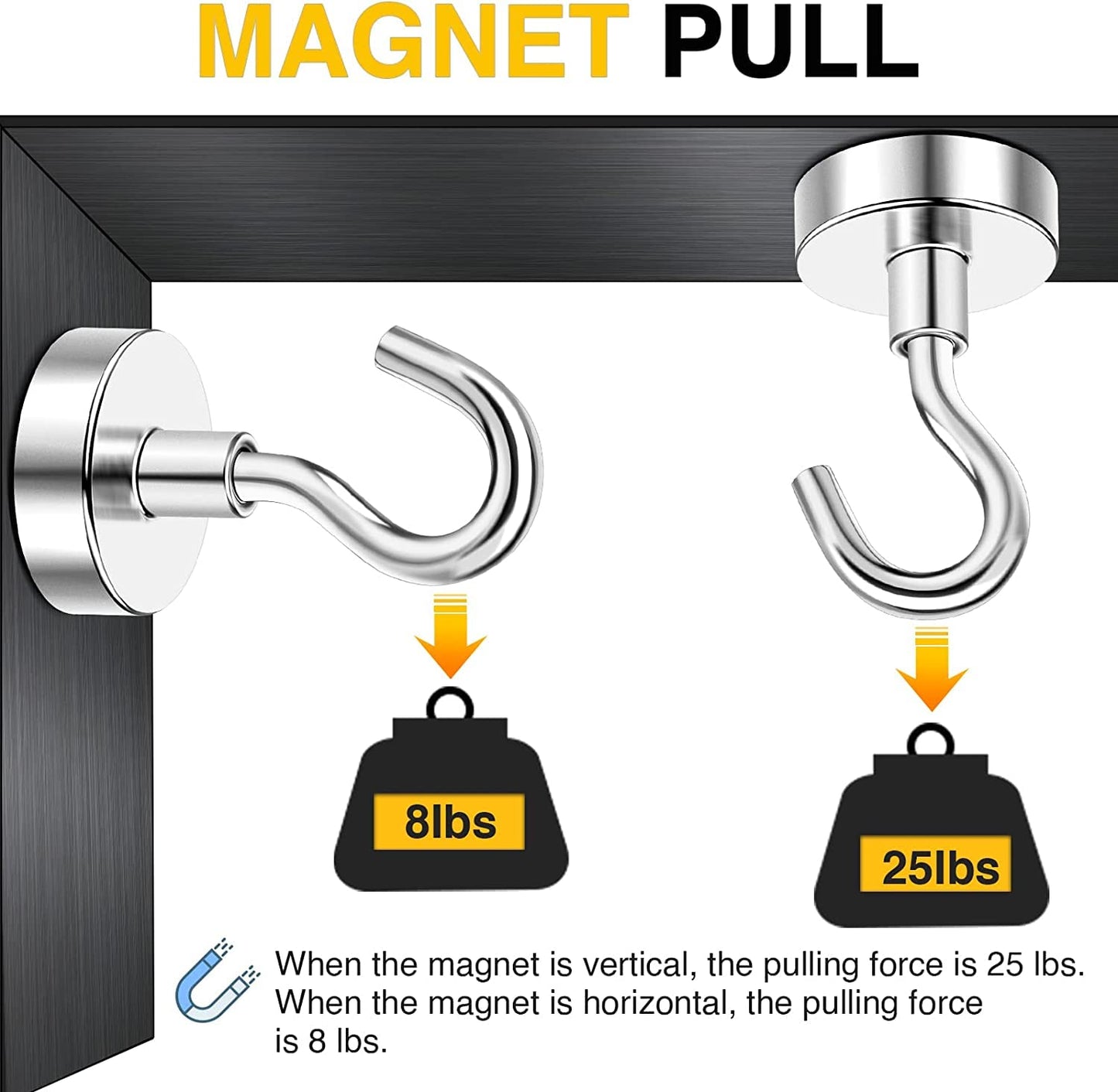 DIYMAG Magnetic Hooks, 30Lbs Strong Heavy Duty Cruise Magnet S-Hooks for Classroom, Fridge, Hanging, Cabins, Grill, Kitchen, Garage, Workplace and Office etc, (200 Pack-Silver),Screw in Hooks