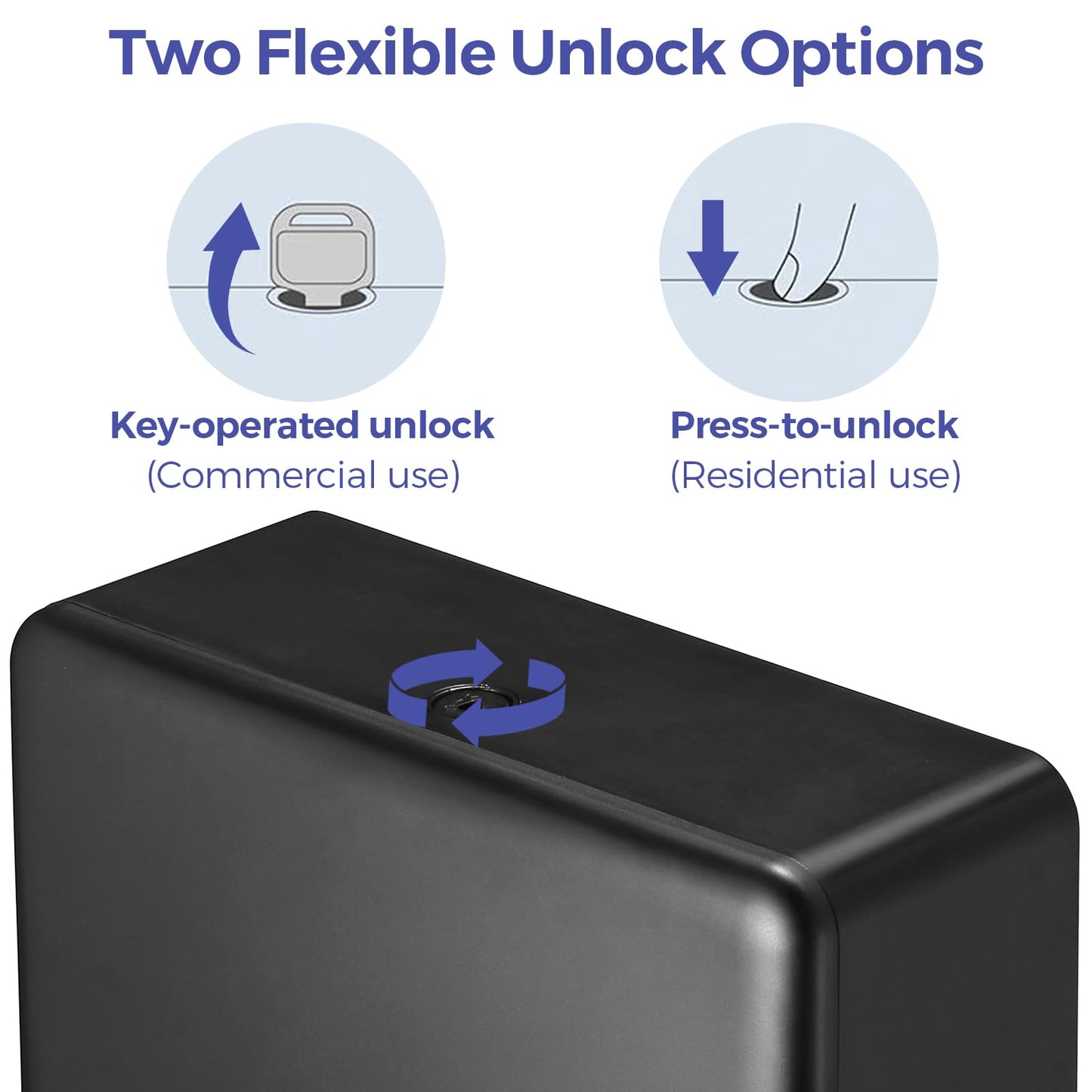 Stardrix 2-Pack Multifold Paper Towel Dispenser Wall Mount (Black) – Large Capacity C-Fold, Trifold, and Folded Commercial Hand Towel Holder for Bathroom & Restroom – Adhesive or Screw Mounted