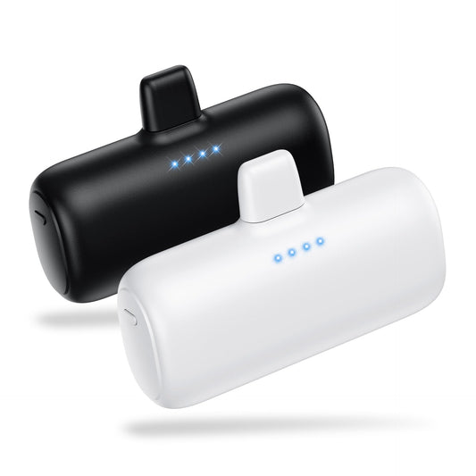 [2-Pack] Mini Portable Charger for iPhone,5200mAh Ultra Compact PD Fast Charging Power Bank,Plug-in Battery Pack Travel Cordless Phone Charger,Compatible with iPhone 14/14Pro/13/12/11/X/8/7/6plus etc