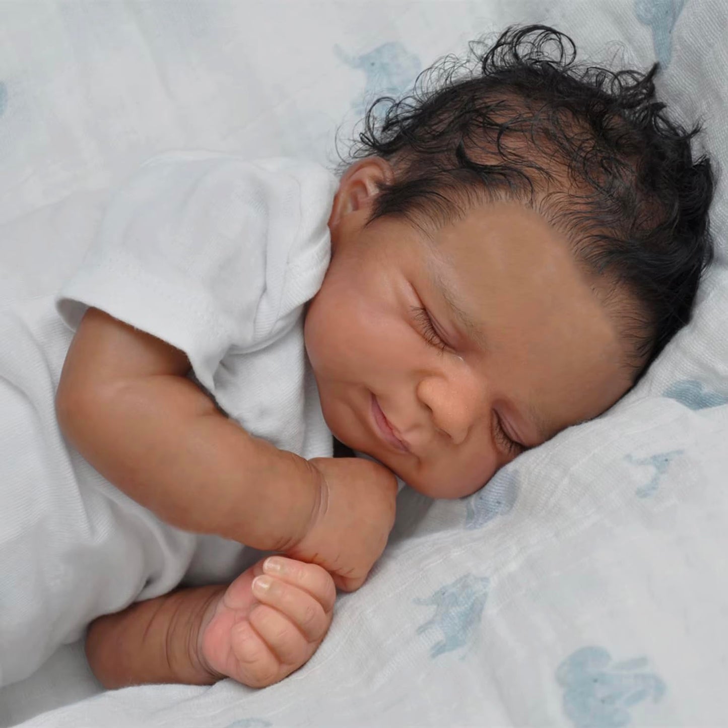 Zero Pam Black Reborn Baby Dolls Boy, 18 in Realistic Baby Doll, African American Newborn Baby, Silicone Baby Doll, Black Reborn Dolls Cloth Body with Accessories