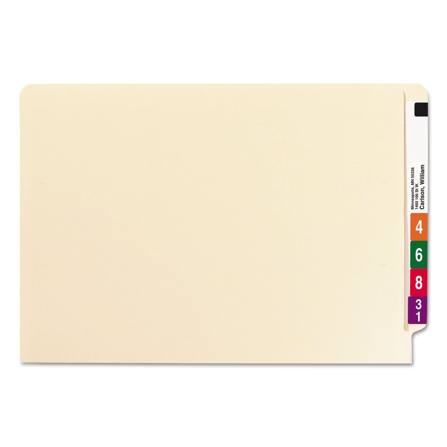 Smead End Tab Fastener File Folder, Shelf-Master Reinforced Straight-Cut, Legal Size, Manila, 50 per Box, 37115