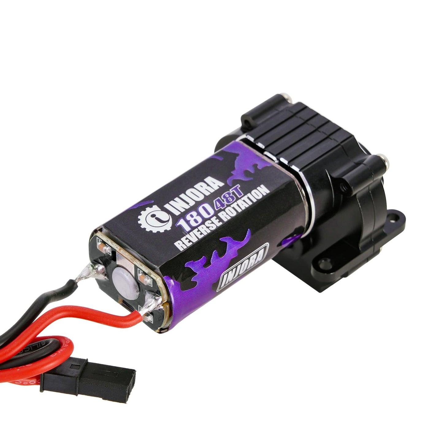 INJORA 180 Pro 48T Motor and Transmission Gearbox with Low Range Steel Gear for 1/18 TRX4M Upgrade Parts, 70g