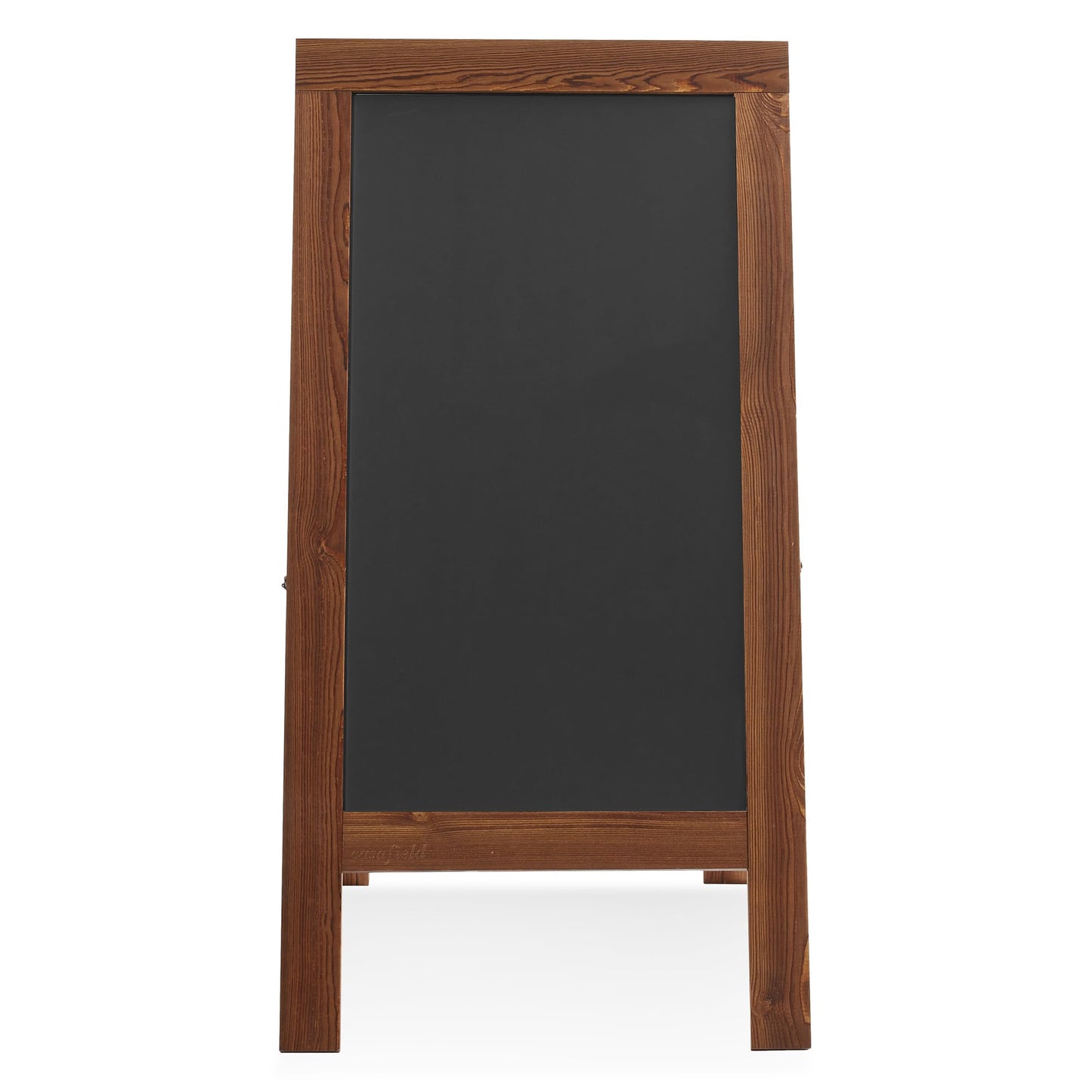 Casafield A-Frame Chalkboard Sign, 40 x 20 Rustic Brown Wooden Double-Sided Magnetic Easel Menu Board for Restaurants, Cafes, Sidewalks, Weddings