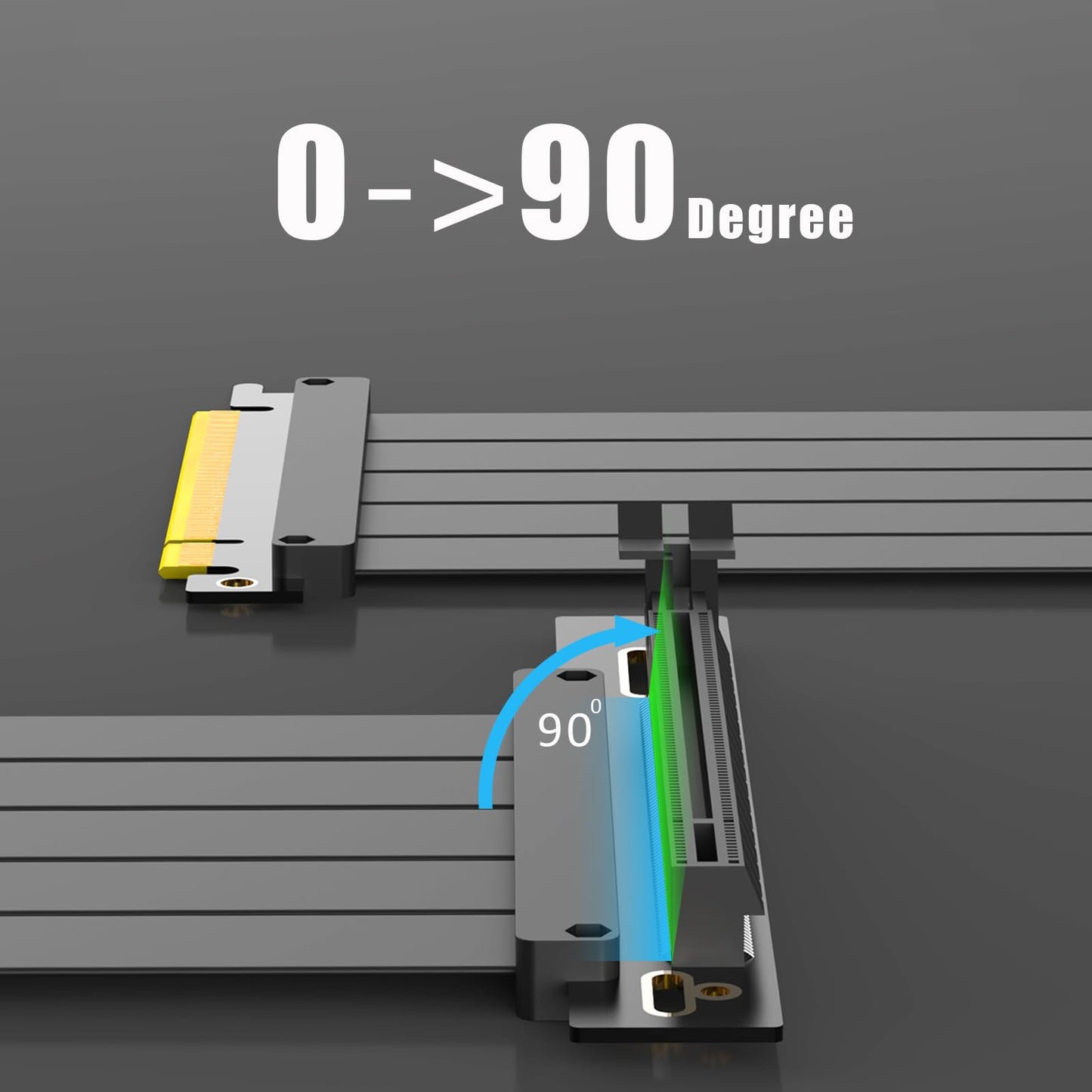 GLOTRENDS 300mm PCIe 4.0 X16 Riser Cable for PCIe 4.0/3.0 GPUs, Such as GeForce RTX 40/30 Series and AMD Radeon RX7000/RX6000 Series, etc