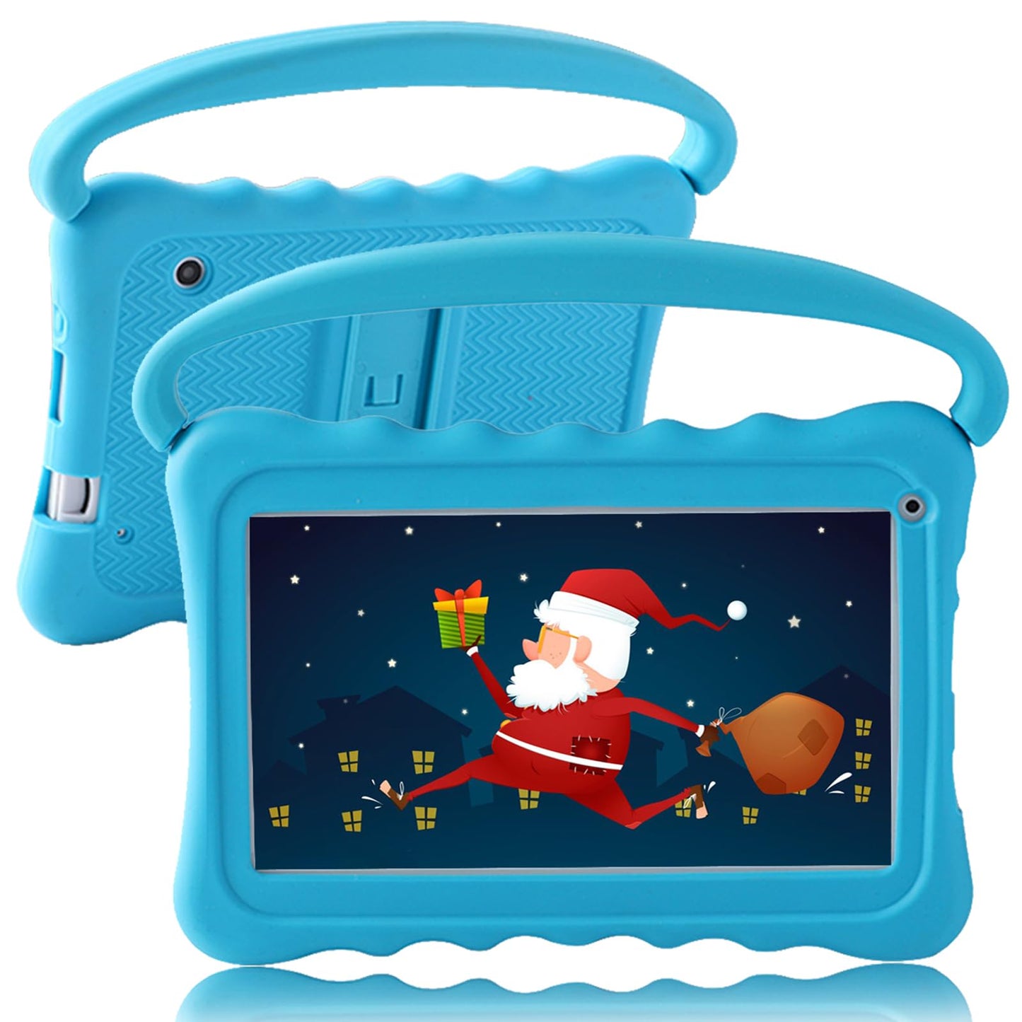Kids Tablet 7 inch Toddler Tablet for Kids Edition Tablet with WiFi Dual Camera Children’s Tablet for Toddlers 32GB Android with Parental Controls Shockproof Case Tablet for kids ages 3-14(Blue）