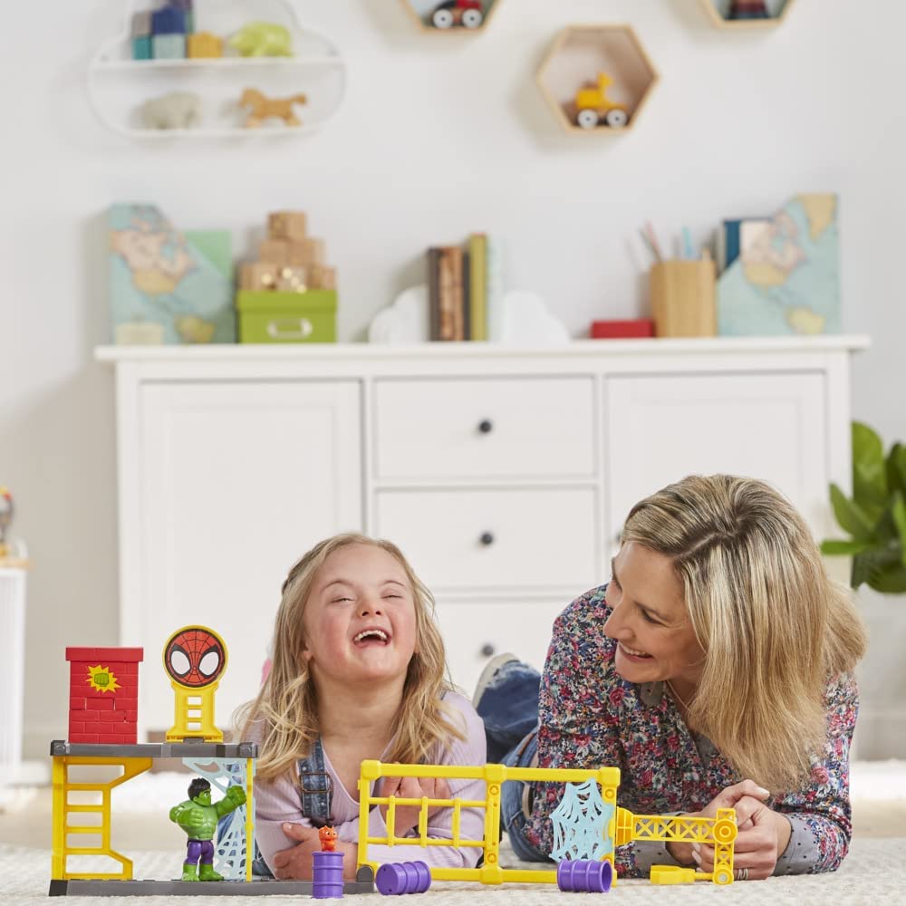 Marvel Spidey and His Amazing Friends Hulk’s Smash Yard Preschool Toy, Hulk Playset with Toppling Tower and Smash Wall, Kids Ages 3 and Up (Amazon Exclusive)