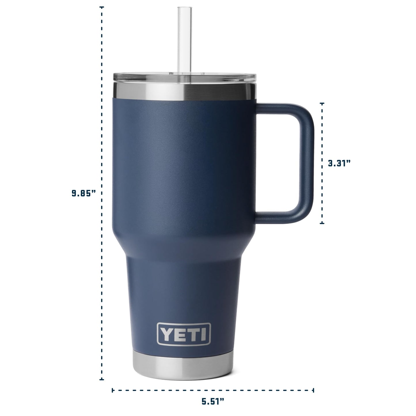 YETI Rambler 35 oz Straw Mug 2.0 - Double-Wall Vacuum Insulation for Cold Beverages – Dishwasher Safe – Cupholder Compatible – Reusable Straw – Comfortable Grip Handle – Travel Mug - Tropical Pink