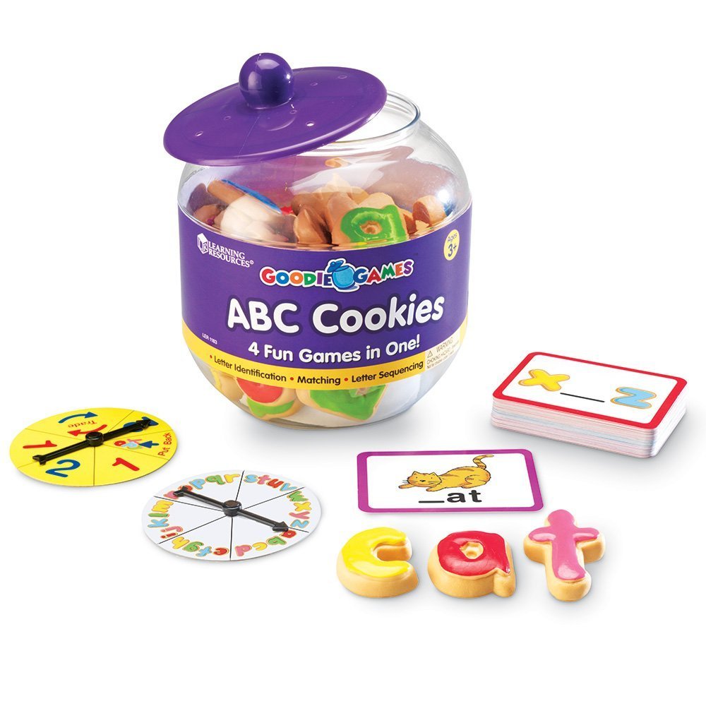 Learning Resources Goodie Games ABC Cookies, 4 Games in 1, Alphabet, Pre-Reading, Phonics, Ages 3+ - 89 Pieces, Multi-color
