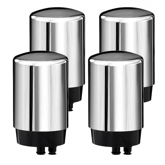 4 Pack Faucets Filters Cartridge(FR-200,FF-100)，Replacement for Brita® Faucet Filter,Water Filter Compatible with Brita® Faucet Filtration Systems- Chrome