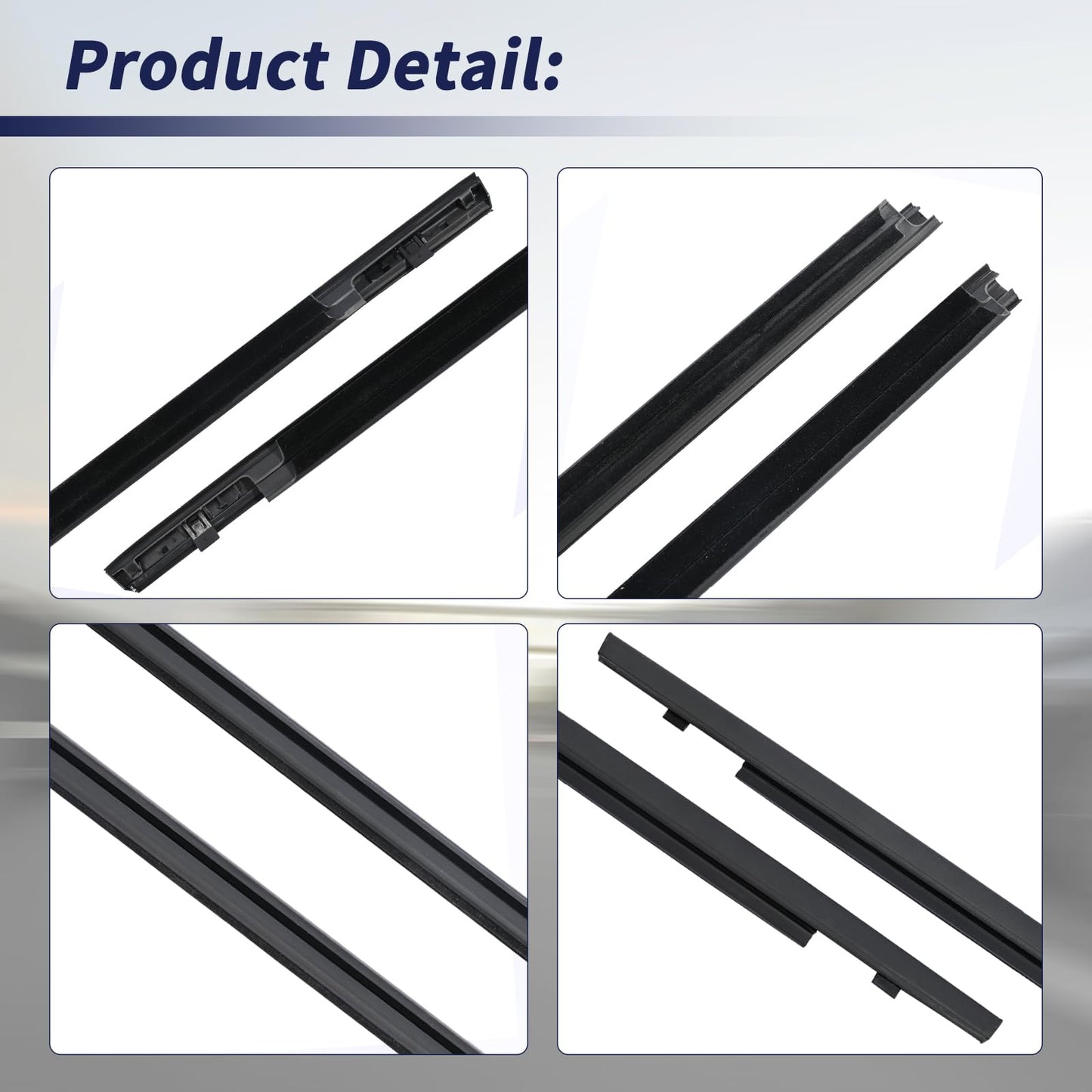 Magimaker Door Belt Molding Weatherstrip 72450-TBG-A01 72410-TBG-A01 Compatible with Honda Civic 2016 2017 2018 2019 2020 2-Door Window Trim Seal Strip