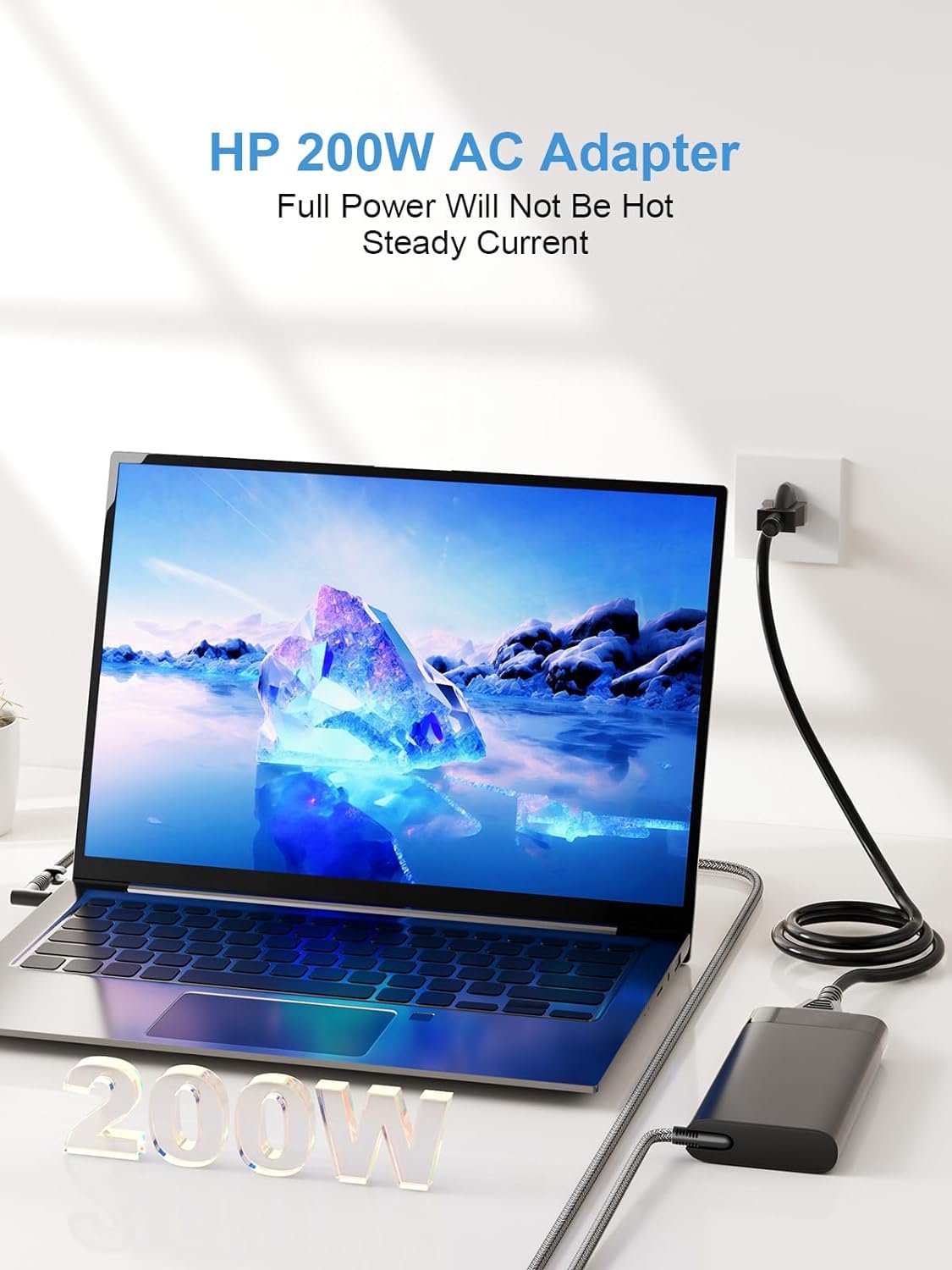 200W Laptop Charger for HP Victus Gaming 15 16 Omen Gaming 15 17 Pavilion 15 17 ZBook Fury Studio 15 17 G10 G9 G8 G7 G6 G5 G3 Envy TPN-DA10 L00818-850 Power Supply Cord AC Adapter